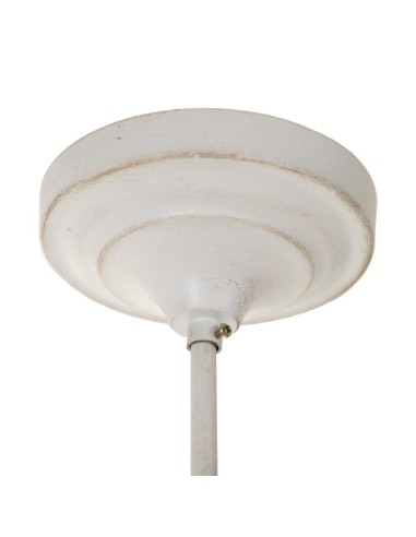 Candeeiro de teto em madeira SINEU branco Ø 40 cm.