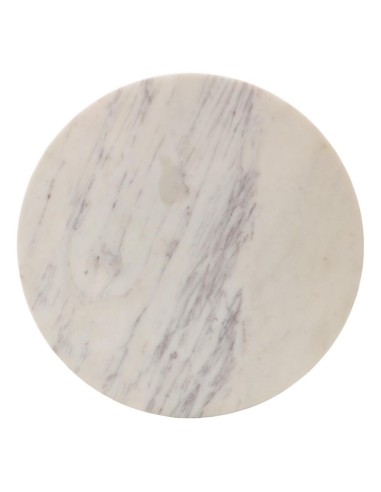 Mesa auxiliar Kaori Ø 40 cm,mármol blanco y pie...