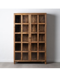 Vitrina SASHI de madera de mango 120 x 40 cm, color natural.