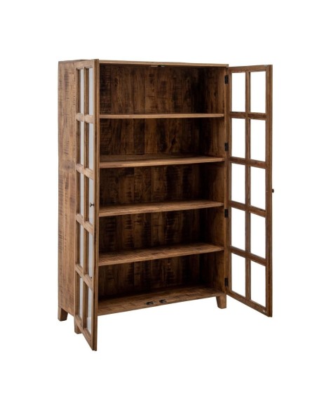 Vitrina SASHI em madeira de mangueira 120 x 40 cm, cor natural