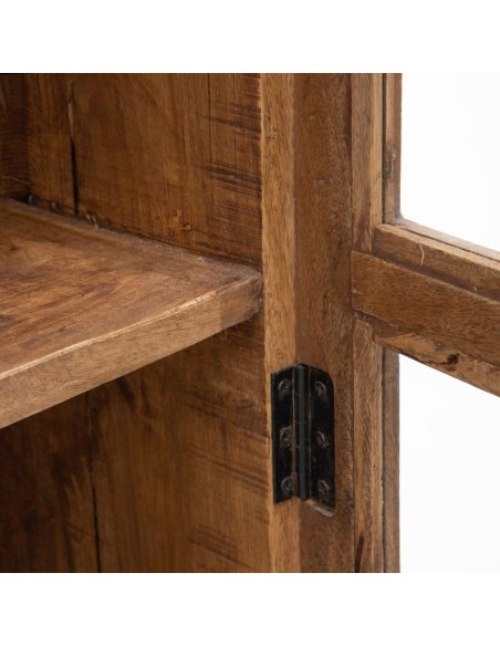 Vitrina SASHI de madera de mango 120 x 40 cm, color natural.