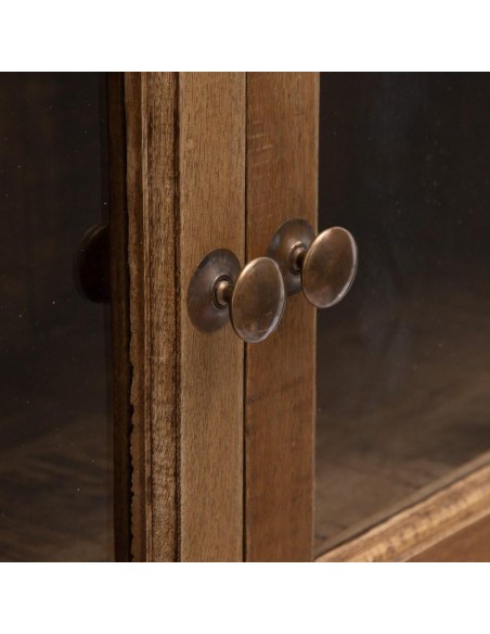 Vitrina SASHI de madera de mango 120 x 40 cm, color natural.