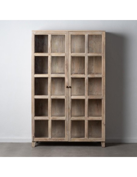 Vitrina SASHI em madeira de mangueira 120 x 40 cm, cor branco.