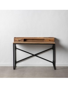 Escritorio Talbot de madera de mango patas de metal negro...