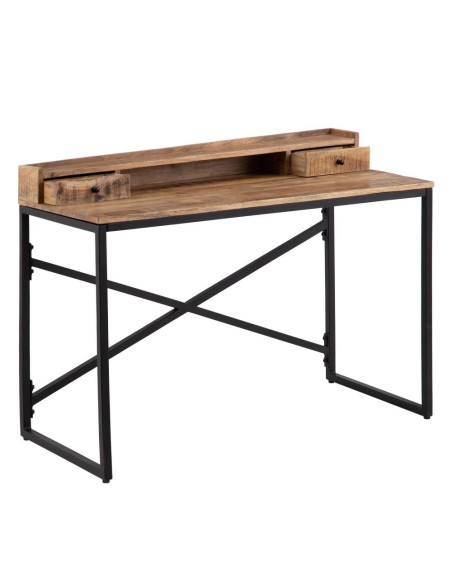 Escritorio Talbot de madera de mango patas de metal negro 120 x 55 cm.