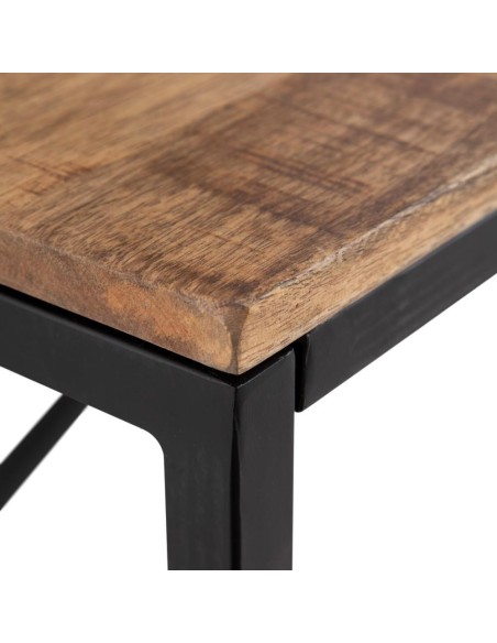 Escritorio Talbot de madera de mango patas de metal negro 120 x 55 cm.