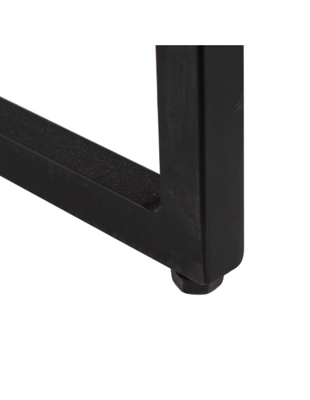 Mesa Talbot em madeira de mangueira com pernas em metal preto 120 x 55 cm.