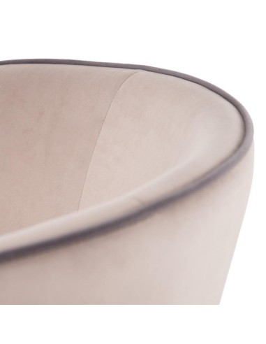 Silla MINNA terciopelo color taupe y patas de...
