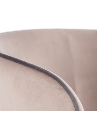 Silla MINNA terciopelo color taupe y patas de...