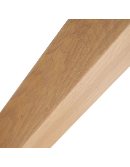 Mesa redonda ARGO de cristal y patas de metal efecto madera Ø 120 cm.