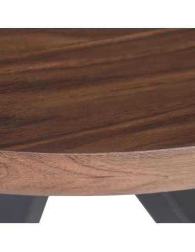 Mesa redonda ARGO de DM y patas de metal negro...