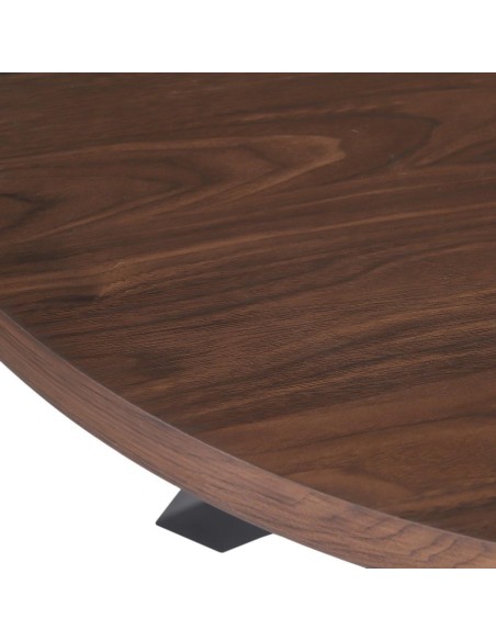 Mesa redonda ARGO de DM y patas de metal negro Ø 90 cm.