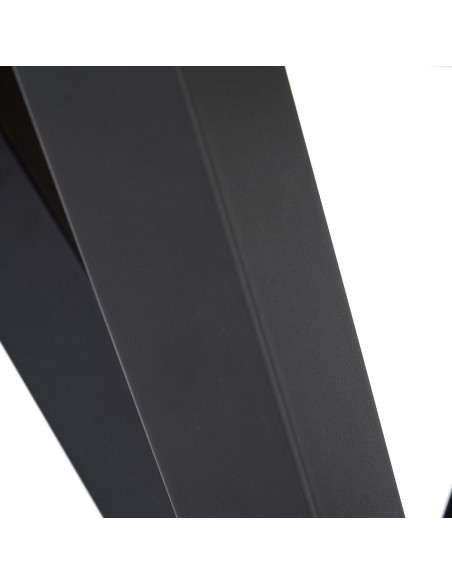 Mesa redonda ARGO em DM e pés de metal preto Ø 90 cm.