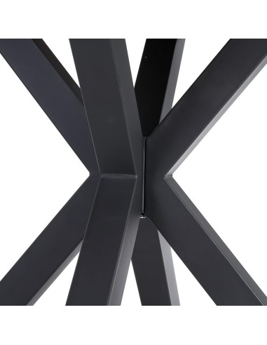 Mesa redonda ARGO de DM y patas de metal negro...