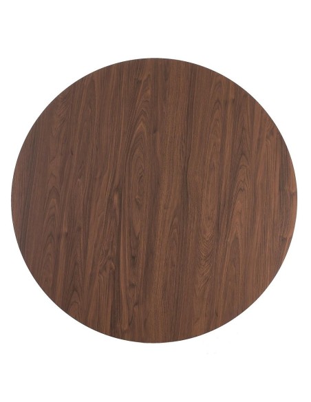 Mesa redonda ARGO de DM y patas de metal negro Ø 90 cm.