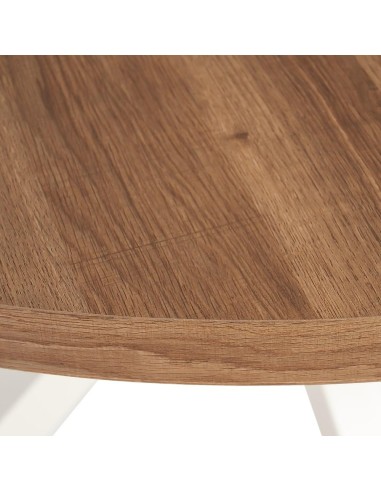 Mesa redonda ARGO em DM e pés de metal branco Ø...