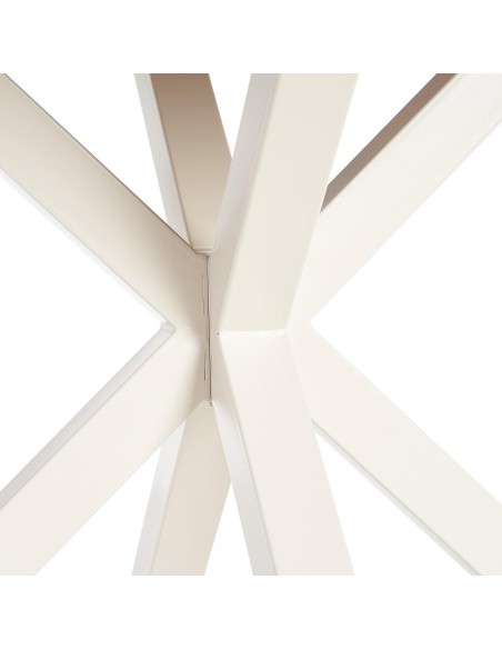 Mesa redonda ARGO em DM e pés de metal branco Ø 120 cm.