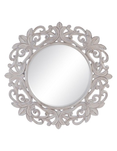 Espejo Place de Ø 80 cm en blanco roto 122,70 X 4,80 X 122,70 cm.