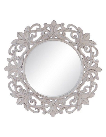 Espejo Place de Ø 80 cm en blanco roto 122,70 X 4,80 X 122,70 cm.