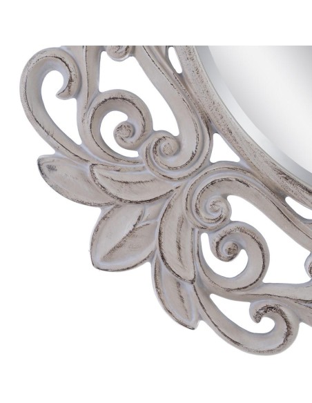 Espejo Place de Ø 80 cm en blanco roto 122,70 X 4,80 X 122,70 cm.