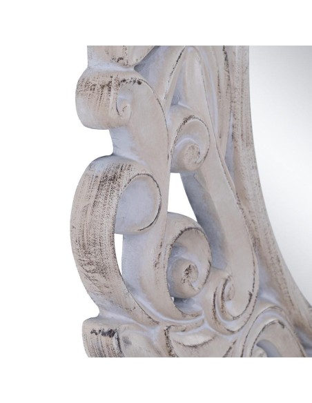 Espejo Place de Ø 80 cm en blanco roto 122,70 X 4,80 X 122,70 cm.