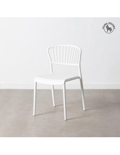 Silla de exterior apilable NARIET en color blanco de...