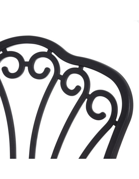 Silla de exterior apilable ISABELLINI de polipropileno gris oscuro.