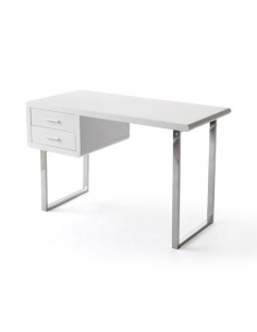 Mesa Moderna Katy 120, aço, branco