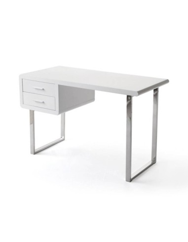 Mesa Moderna Katy 120, aço, branco