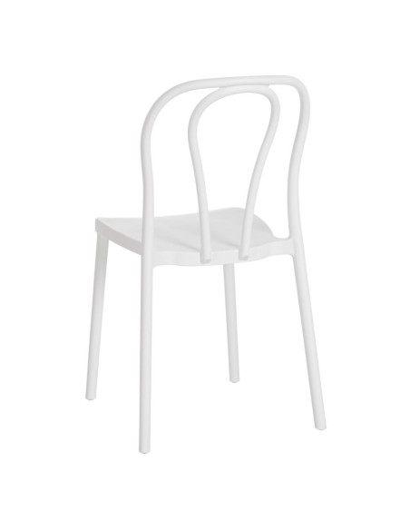 Silla de exterior apilable ANABELLINI de polipropileno blanco.