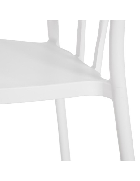 Silla de exterior apilable ANABELLINI de polipropileno blanco.