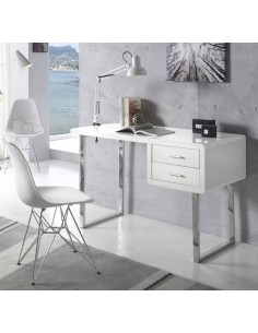 Mesa Moderna Katy 120, aço, branco 2