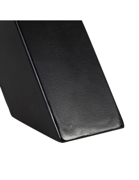 Mesa ARGO 130 x 130 cm, madera de mango natural patas de metal acabado negro.