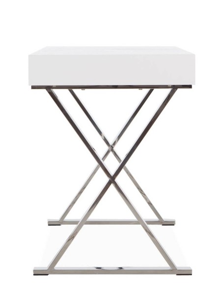 Escritorio moderno minimalista  JATO 120, acero, blanco Escritorio moderno minimalista  JATO 120, acero, blanco
