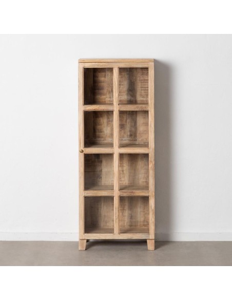 Vitrina SASHI de madera de mango 60 x 35,5 cm, color blanco rozado.