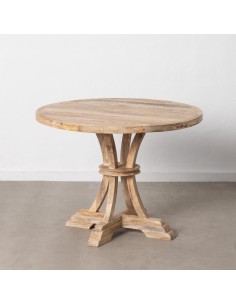 Mesa de jantar redonda NIRAJ 100, madeira maciça em...