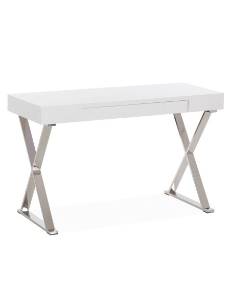 Escritorio moderno minimalista  JATO 120, acero, blanco Escritorio moderno minimalista  JATO 120, acero, blanco