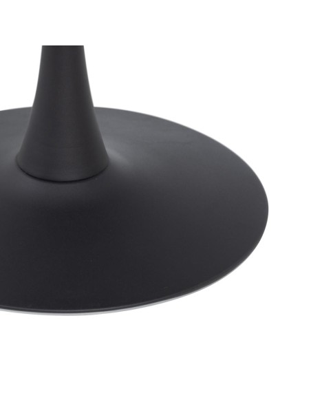 Mesa redonda TULY 100, base em metal preto, tampo em DM.