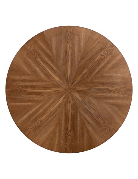 Mesa redonda TULY 100, base metal negro, tapa DM.