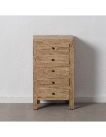 Mesita de noche LENON 5 cajones de madera.