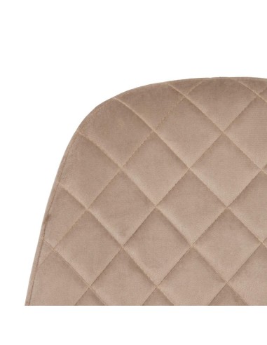 Silla ANOHA de terciopelo taupe y metal con...