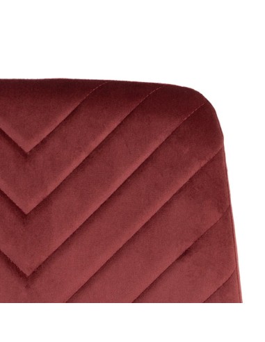 Silla MADA de comedor en tejido vino y patas de...