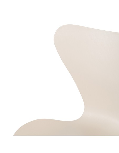 Cadeira de design JACOBSE em polipropileno bege e metal.