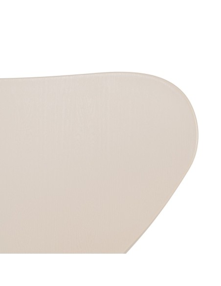 Cadeira de design JACOBSE em polipropileno bege e metal.