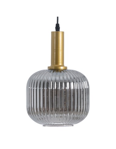 Lámpara de techo COVELL de cristal grisáceo,20 cm.