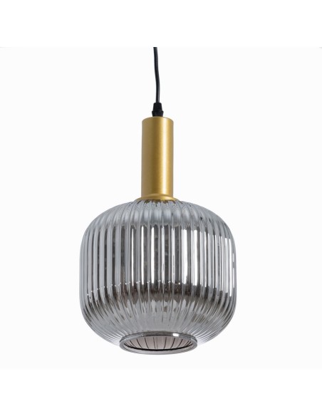 Lámpara de techo COVELL de cristal grisáceo,20 cm.