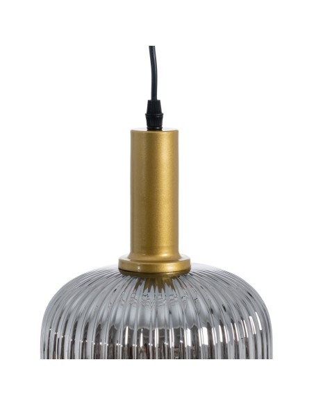 Lámpara de techo COVELL de cristal grisáceo,20 cm.