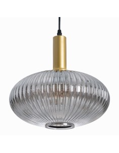 Lámpara de techo COVELL de cristal grisáceo,30 cm. 2