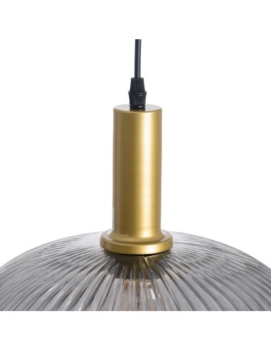 Lámpara de techo COVELL de cristal grisáceo,30 cm.