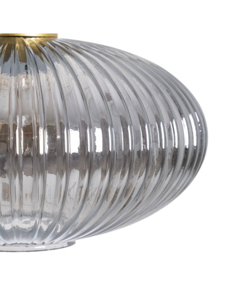 Lámpara de techo COVELL de cristal grisáceo,30 cm.
